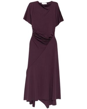 Victoria Beckham Midi Coat Blousey - Purple