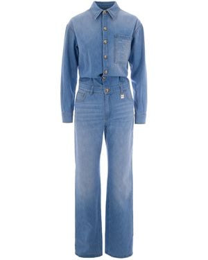 Elisabetta Franchi Light Denim Jumpsuit - Blue