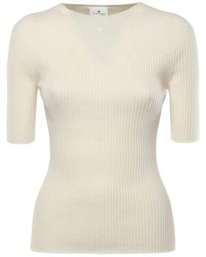 Courreges Solar Ribbed Jumper - Natural