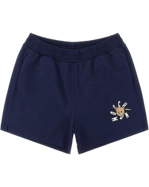 Moschino Teddy Bear-Print Shorts - Blue