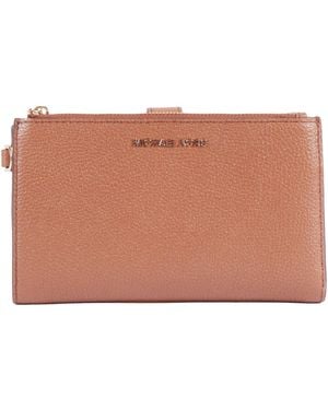 Michael Kors Dblzp Wristlet Cow Leather Handbag - Brown