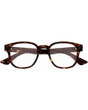 Gucci Gucci Gg1343O Linea Institutional Logo 002 Havana Glasses - Brown