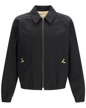 Valentino Cotton Bomber Clothing - Black