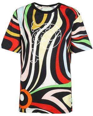 Emilio Pucci Printed Cotton T-Shirt - Multicolour