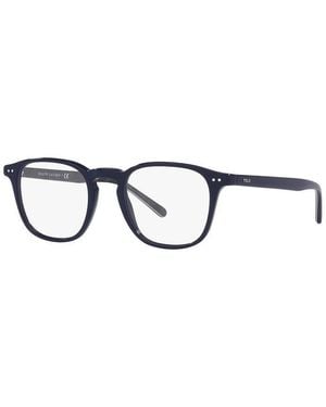 Polo Ralph Lauren Eyeglasses Rectangle Full Rim, Shiny Frame And Clear Demo Lenses Lens Ph2254F5569 Sunglasses - Blue