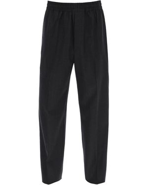 Isabel Marant 'nahili' Trousers In Glen Plaid - Black