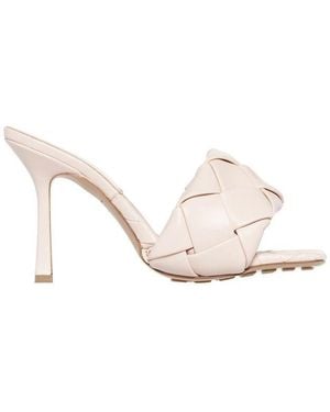 Bottega Veneta Multicolour Leather Mules - White