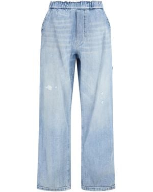 MM6 by Maison Margiela Wide-Leg Jeans Cotton - Blue
