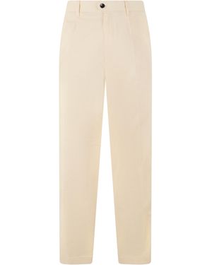 Slowear Straight-Leg Chino Trousers Cotton Chinos - White