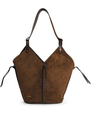 Isabel Marant 'Tampa' Bronze Suede Bag - Brown