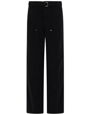 Sacai Pants Duck Cotton Pants - Black