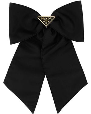 Prada Nylon Hair Clip - Black