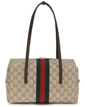 Gucci Beige Cotton Handbag - Grey