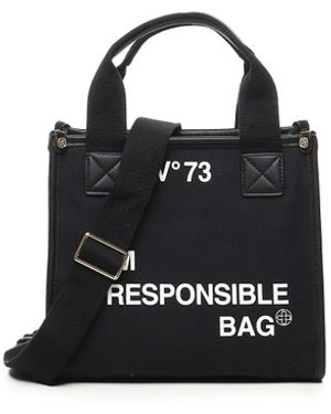 V73 Responsibility Cotton Tote Bag in Black | Lyst