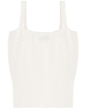 JW Anderson Top With Bow Main: Viscose Tops - White