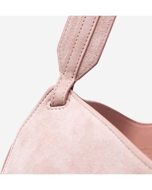 KHAITE Shoulder Bag Lotus Mini Suede Baby Calfskin - Pink