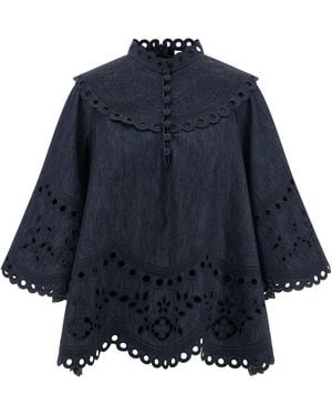 Zimmermann Cotton Blouse - Blue