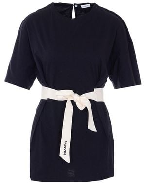 Lanvin Belted Tshirt - Blue