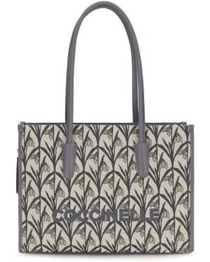 Coccinelle Jacquard Tote Bag - White