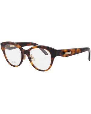 Dior Eyeglasses Square Full Rim, Shiny Havana Frame And Clear Demo Lenses Lens Glowos1F2400 Sunglasses - Brown