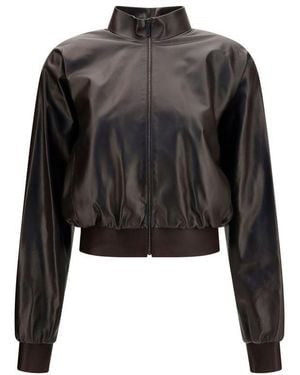 Gucci Brown Lamb Ovis Aries Aries Bomber - Black