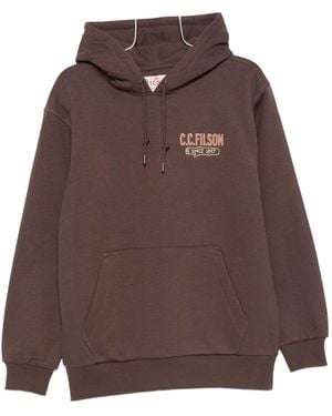 Filson Printed Cotton Hoodie - Brown