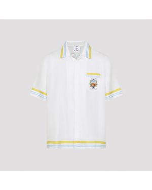 CASABLANCA Flower Court Icon Shirt - White