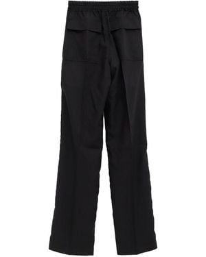 Rick Owens Drawstring Cotton Trousers - Black