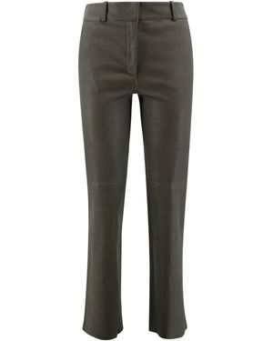 Arma Leather Pants - Gray