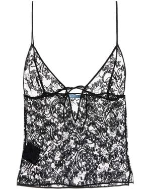 Prada Lace Top - Black