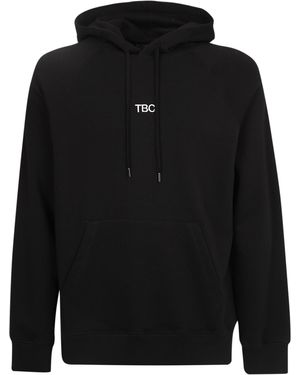 14 Bros Logo Drawstring Hoodie - Black