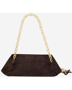 Ferragamo Suede Shoulder Bag Leather - White