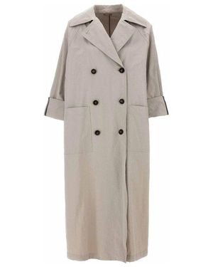 Brunello Cucinelli Light Oversized Coat - Grey