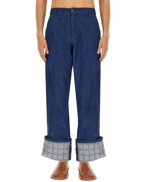 JW Anderson High-Waisted Relaxed Fit Jeans - Blue