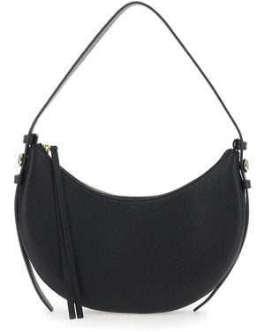 Tory Burch Shoulder Bag Romy Half Moon Leather Cowhide - Blue