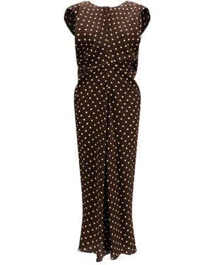 Marni Brown Silk Casual Dress