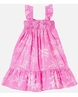 MC2 Saint Barth Girl Dress With Toile De Jouy Print - Pink