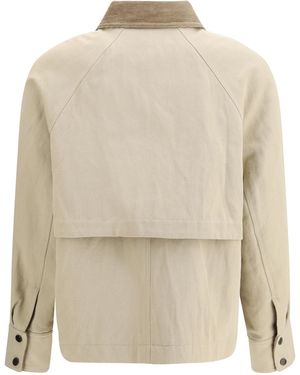 Brunello Cucinelli Jacket Cotton-Linen Canvas - White