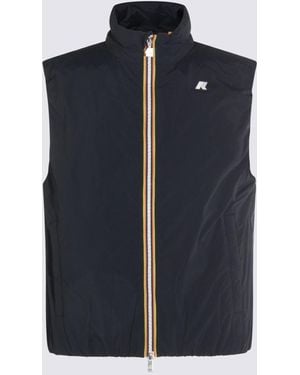 K-Way Dark Nylon Casual Jacket - Blue