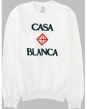 CASABLANCA Stacked Logo Sweatshirt - White