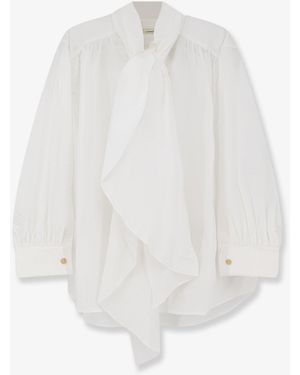 LAMRONS Shirt With Knot Detail Cotton - White