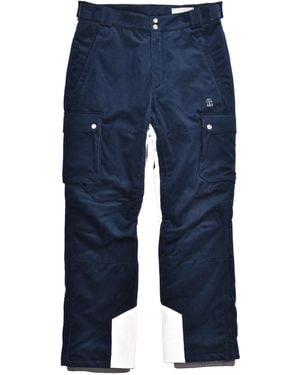 Brunello Cucinelli Corduroy Cargo Ski Trousers, Size Medium - Blue