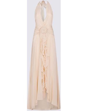Blumarine Light Viscose Dress - Natural
