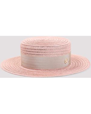 Maison Michel Kiki Straw Hat - Pink