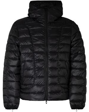 DIESEL W-Stone Hooded Techno Fabric Down Jacket - Black