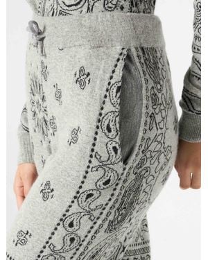 MC2 Saint Barth Knitted Joggers Charlie With Bandana Print Pant - Grey
