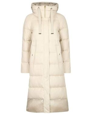 Herno Silk And Cashmere Padded Coat - Natural