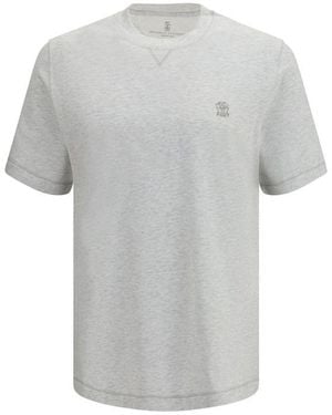 Brunello Cucinelli Cotton T-Shirt - Grey