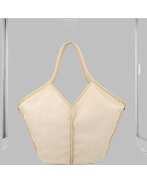 Hereu Shoulder Bag Calella Linen Recycled - Natural