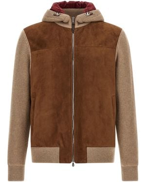 Brunello Cucinelli Lamb Leather Bomber Clothing - Brown